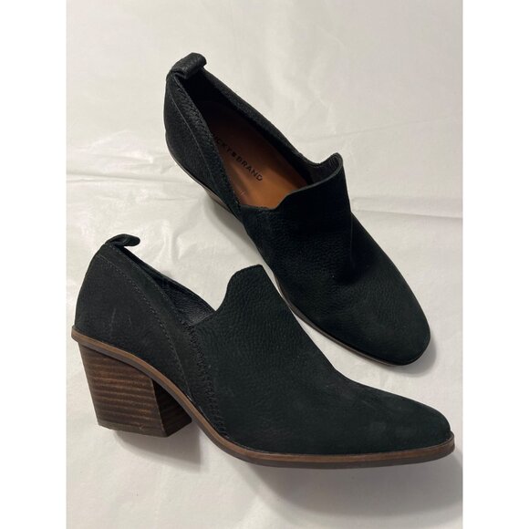 Lucky Brand Black Suede Pointed Toe Booties Size 9 - Picture 11 of 11